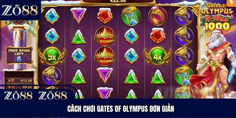 Cách chơi Gates of Olympus đơn giản