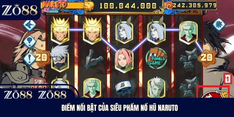 Điểm nổi bật của siêu phẩm nổ hũ Naruto
