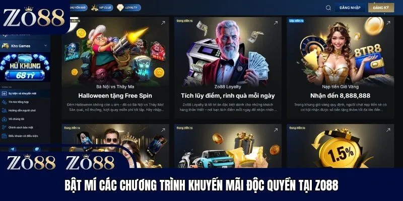 Bật mí các chương trình khuyến mãi độc quyền tại Zo88